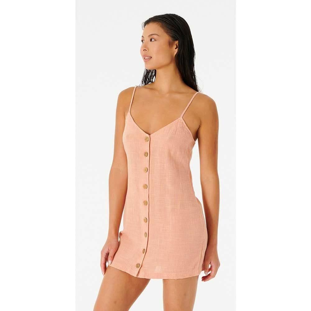 NWT RIP CURL Classic Surf Button Through Dress Size Large Light Coral Size XS - Picture 4 of 9